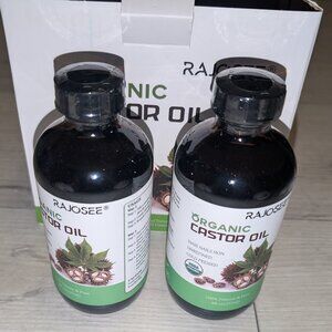 2 - 8 oz Bottles Organic Castor Oil 100% Pure & Nature Hair/Skin/lashes NEW BOX